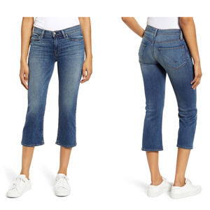 Hudson wide leg stella midrise crop straight blue jeans stretch 32